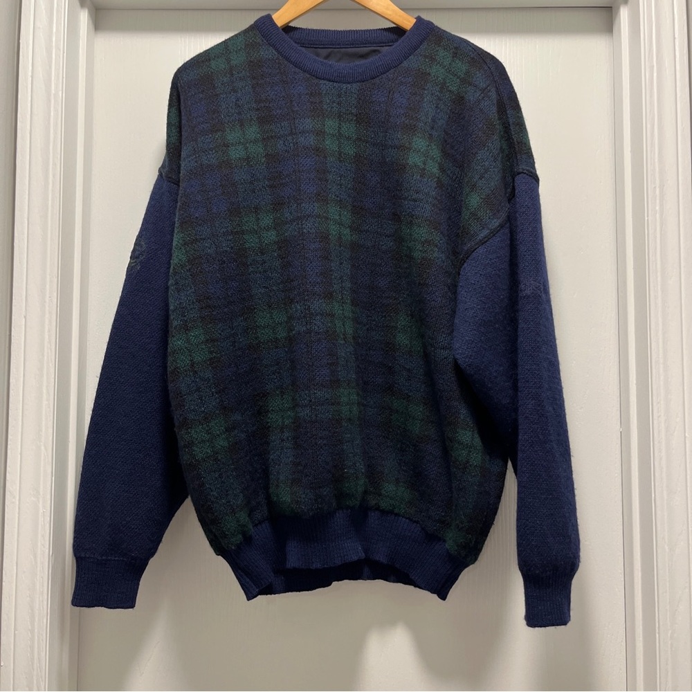 Oscar Jacobson L  Large Retro Wool Sweater Wind Stopper Windbreaker pullover